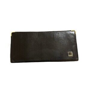Dunhill black leather cash card holder wallet